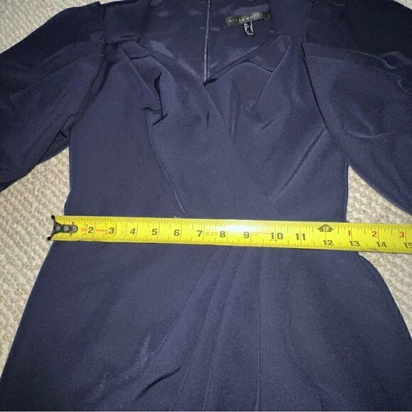Aidan Mattox Navy Puff Sleeve Evening Dress - Sz 0 - Picture 13 of 16